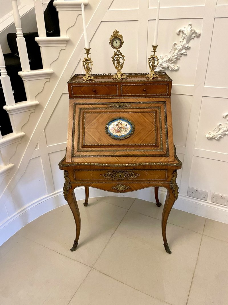 Fine Quality French Antique Victorian Kingwood and Ormolu Mounted Bureau/Desk - Image 4